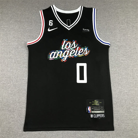 Men's LA Clippers Russell Westbrook #0 Black 2022/23 Fastbreak Jersey1 - City Edition