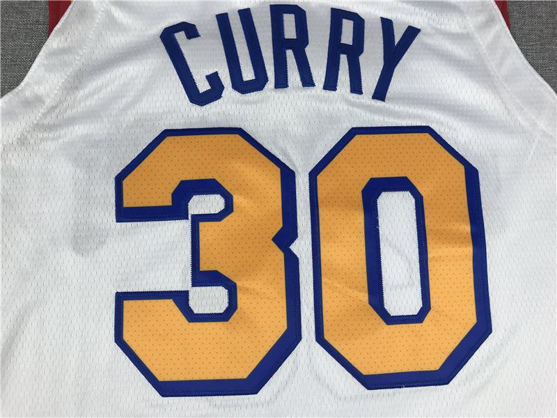 Men's Golden State Warriors Stephen Curry #30 White Classic Player Jersey1