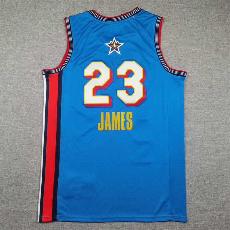 Men's Los Angeles Lakers LeBron James #23 Light Blue 2025 NBA All-Star Game Swingman Player Jersey1