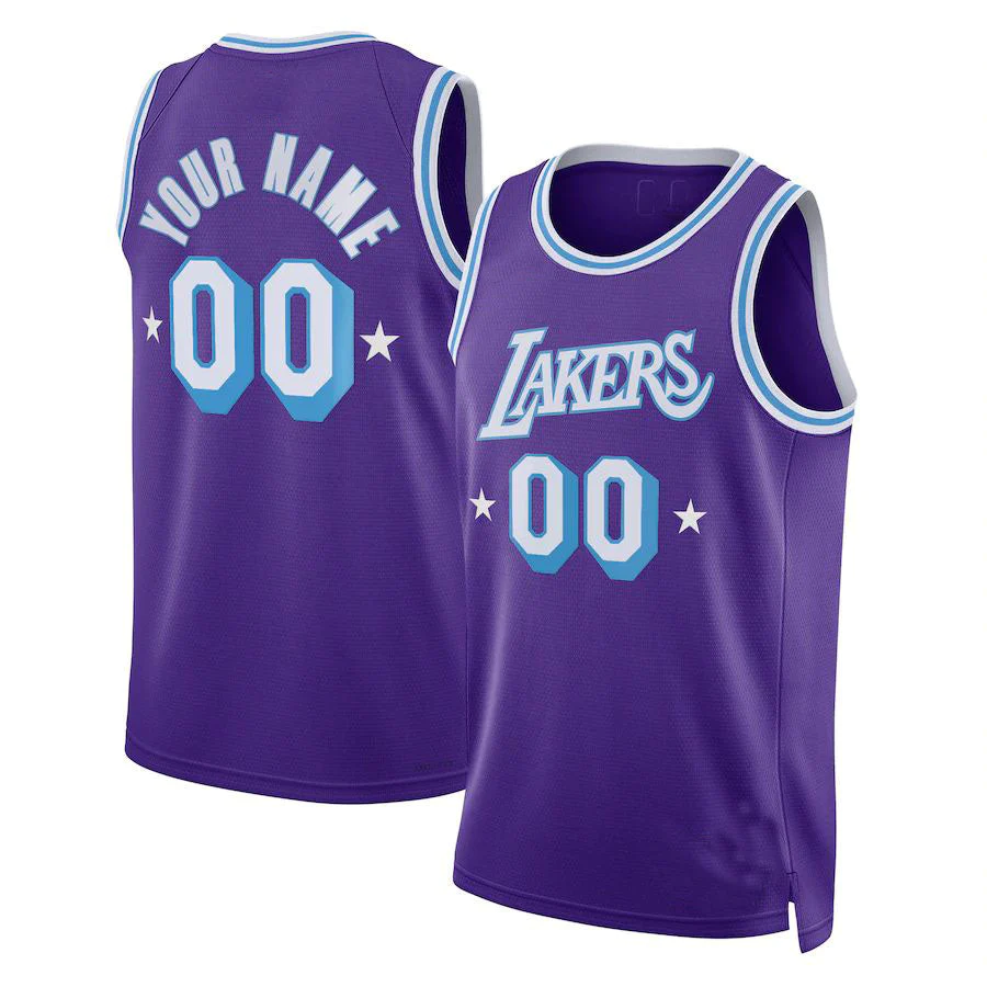 Men's Los Angeles Lakers Purple 2021/22 Swingman Custom Jersey1 - City Edition