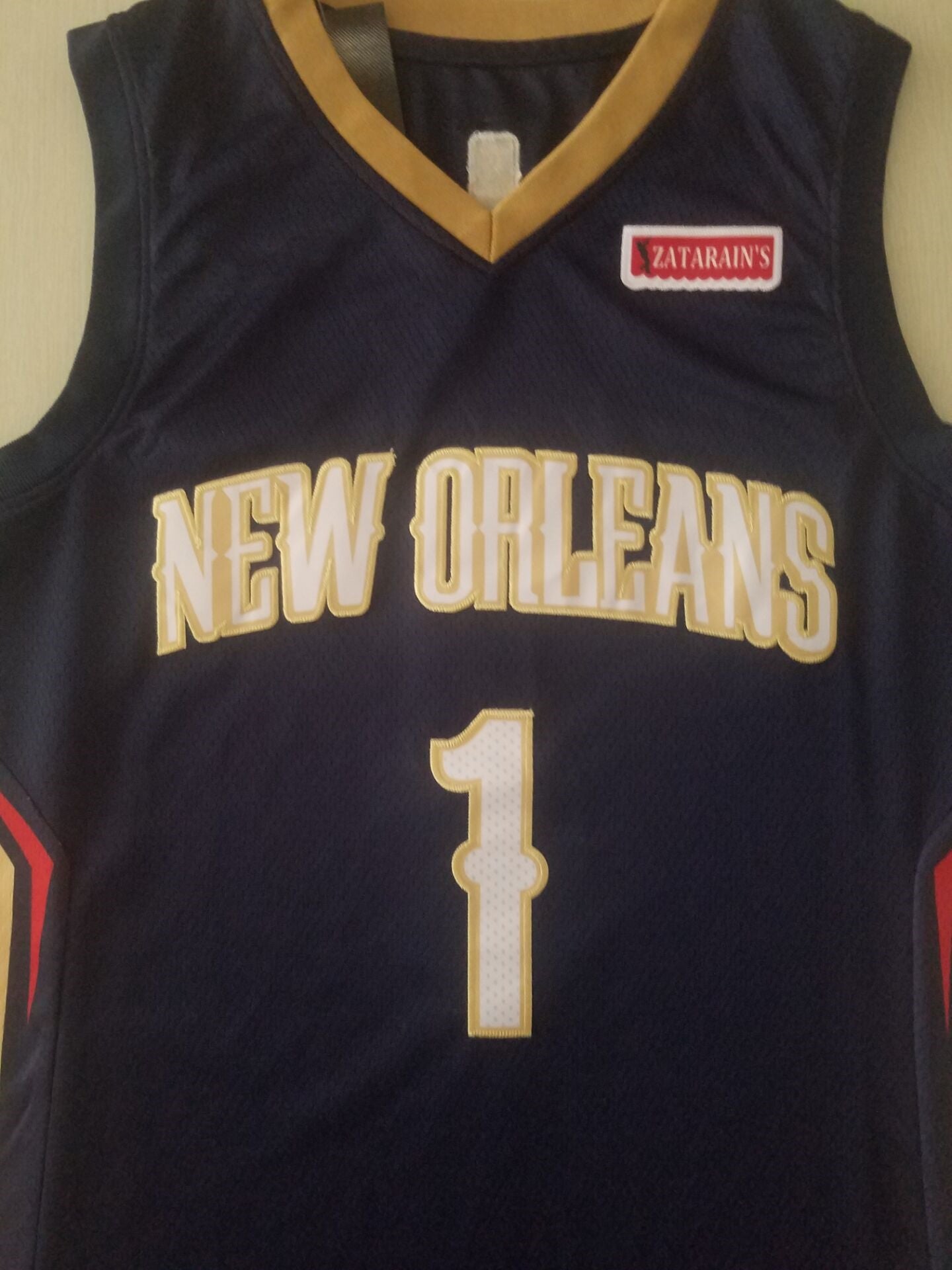 Men's New Orleans Pelicans Zion Williamson #1 NBA Dark Blue Swingman Jersey1