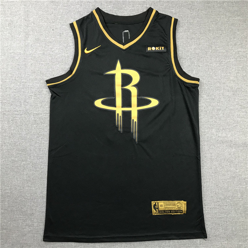 Men's Houston Rockets James Harden #13 NBA Black Replica Player Jersey1