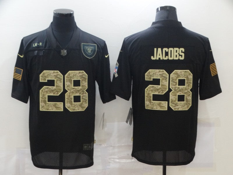 Men's Las Vegas Raiders Josh Jacobs Black Authentic Game Jersey1