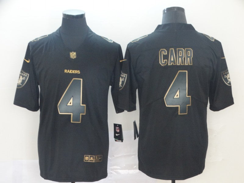 Men's Las Vegas Raiders Derek Carr #4 Black Game Jersey1