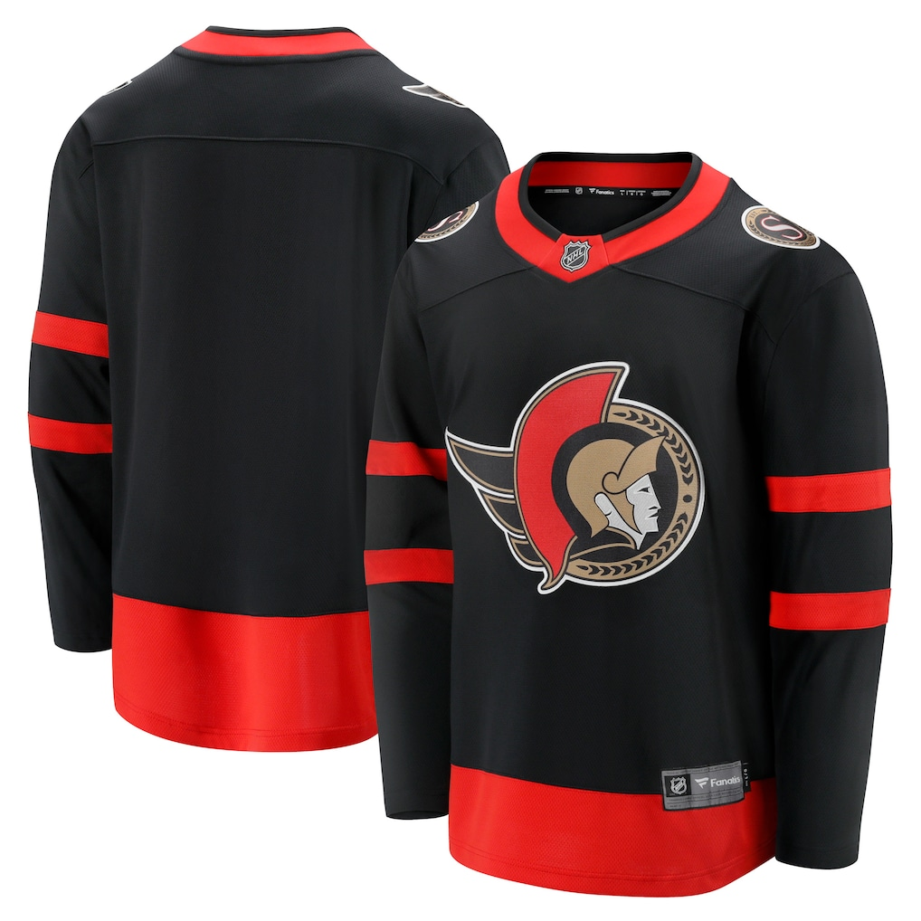 Ottawa Senators Black Blank Jersey - JerseysFreak
