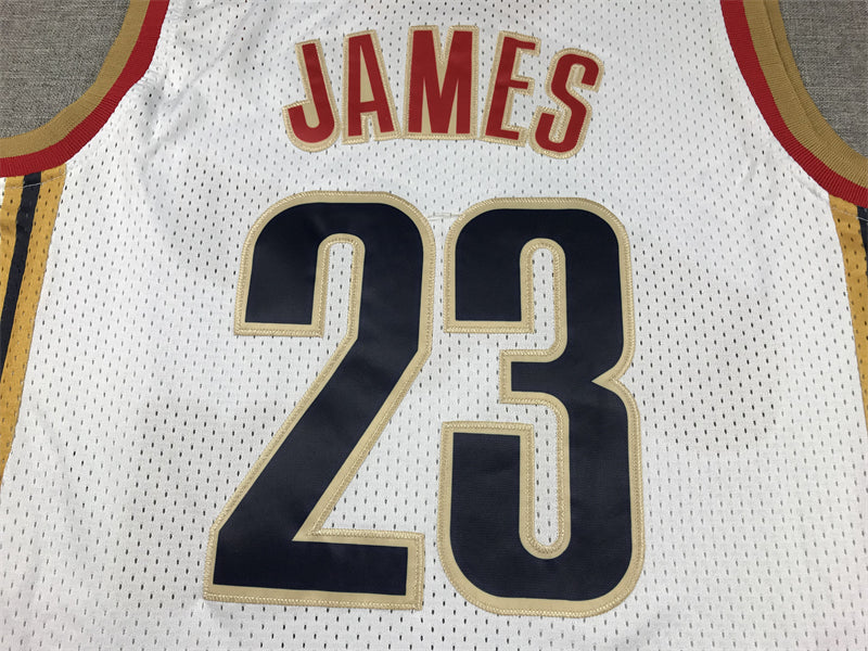 Men's Cleveland Cavaliers LeBron James #23 White 2003-04 Hardwood Classics Swingman Jersey1