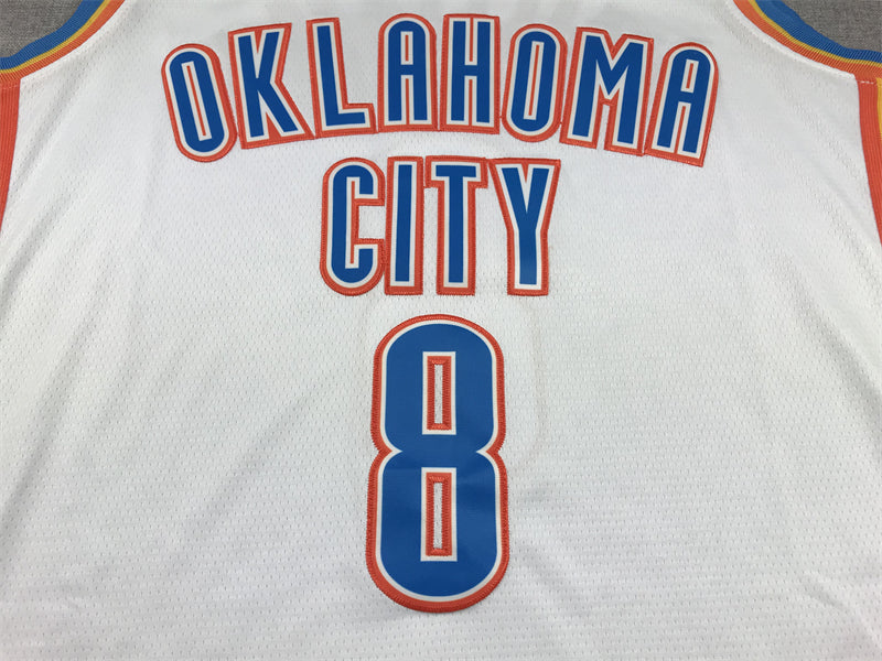 Men's Oklahoma City Thunder Jalen Williams #8 White Swingman Jersey1 - Association Edition