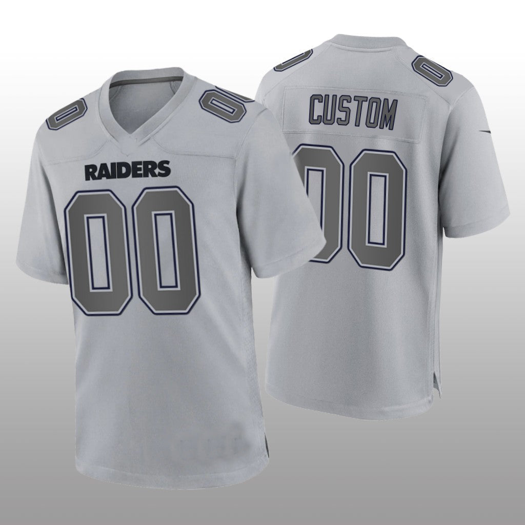 Custom1 Las Vegas Raiders Gray Atmosphere Game Jersey1 Stitched American Football Jerseys