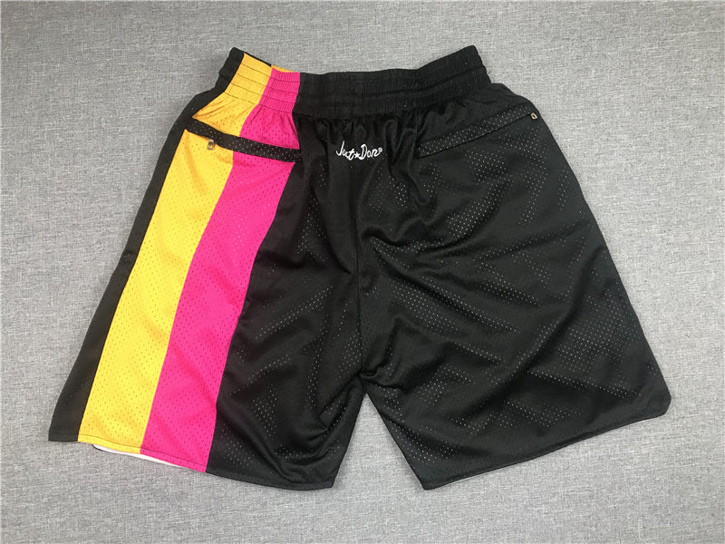 Men's Miami Heat Black 2005-06 Hardwood Classics Basketball Shorts1