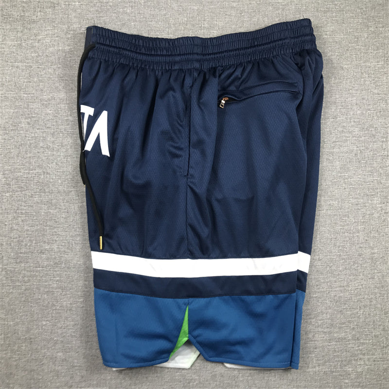 Men's Minnesota Timberwolves Navy Icon Edition Pocket Shorts1