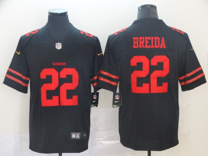 Men's San Francisco 49ers Matt Breida #22 Black Game Jersey2