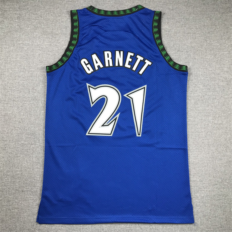 Men's Minnesota Timberwolves #21 Kevin Garnett Hardwood Classics Swingman Jersey1