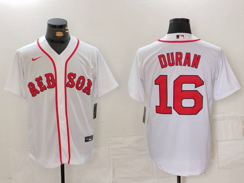 Men's Boston Red Sox Jarren Duran #16 White Home Replica Player Jersey1