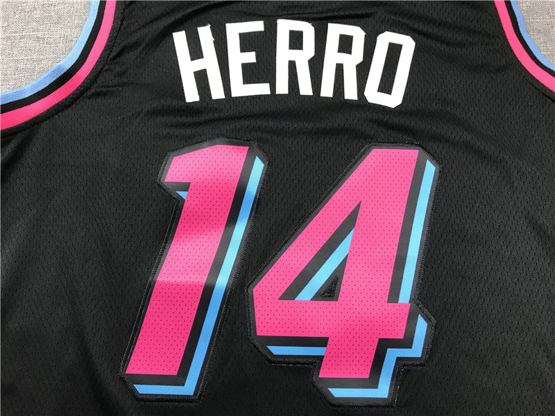 Men's Miami Heat Tyler Herro #14 Black 2020/21 Swingman Jersey1