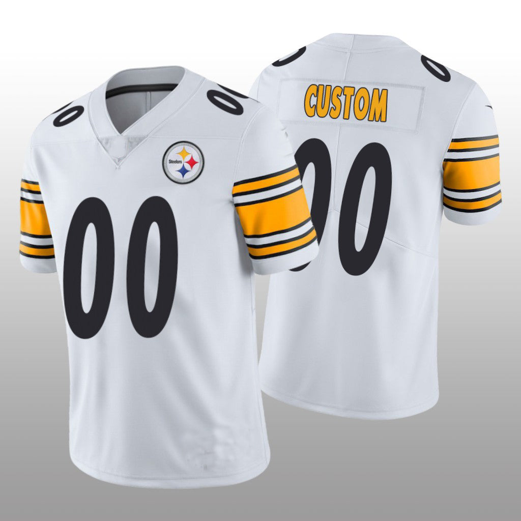 Custom1 Pittsburgh Steelers White Vapor Limited Jersey1 Stitched American Football Jerseys