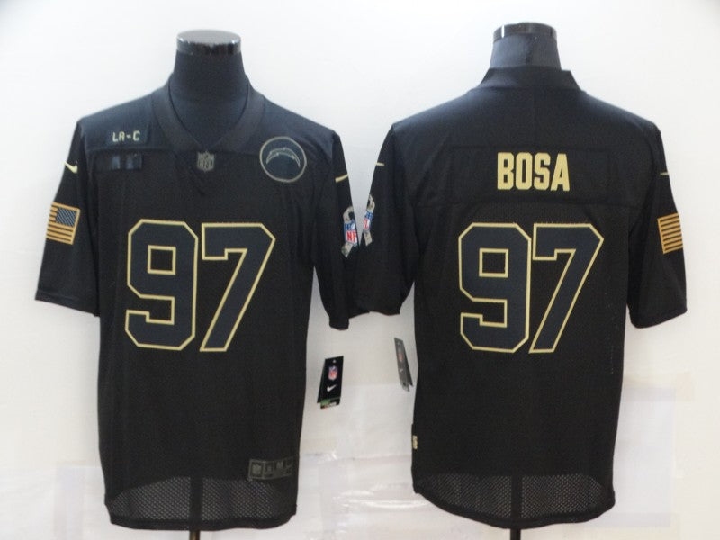 Men's Los Angeles Chargers Joey Bosa #97 Black Game Jersey1