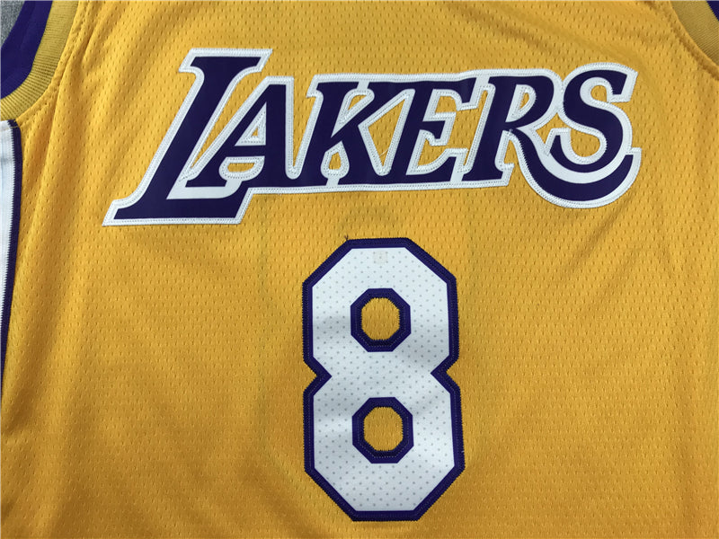 Men's Los Angeles Lakers Kobe Bryant Yellow #8 Swingman Player Jersey1