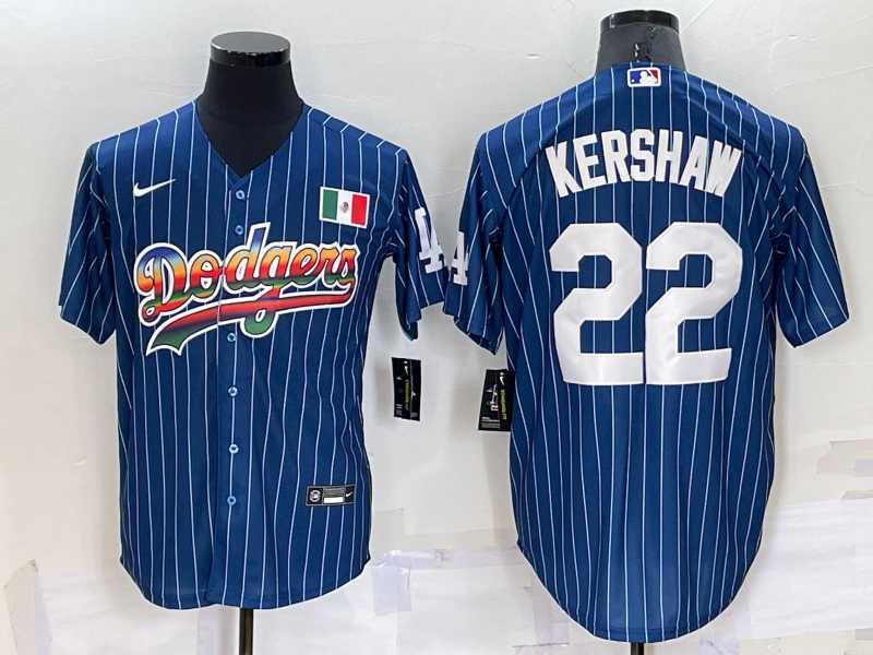 Men's Los Angeles Dodgers Clayton Kershaw #22 Blue Authentic Game Jersey1