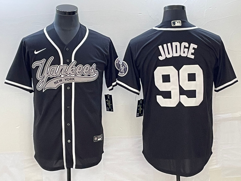 Men's New York Yankees Aaron Judge #99 Black Player Jersey1 Joint Edition