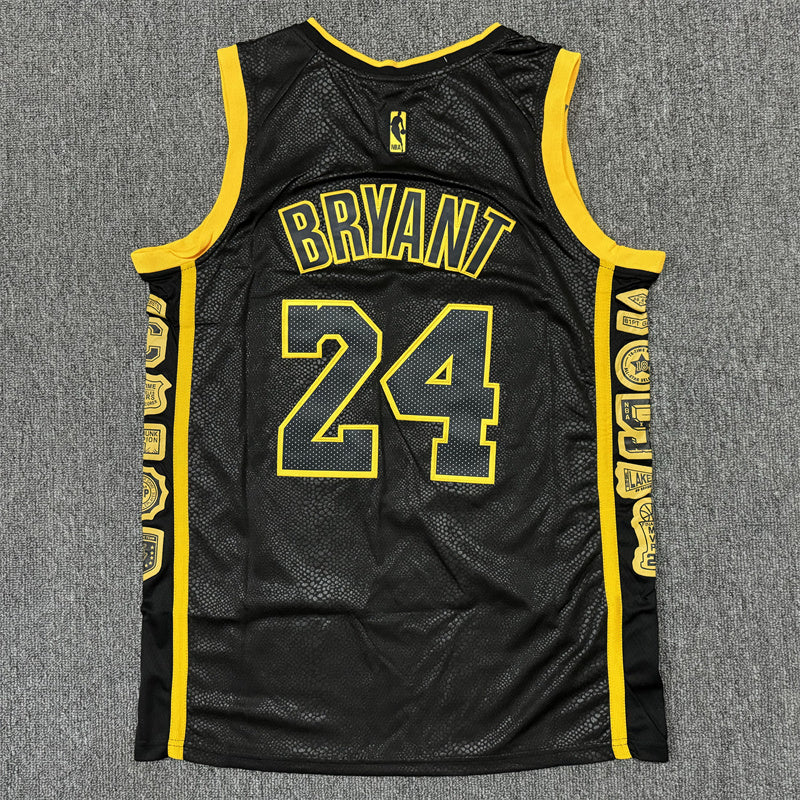 Men's Los Angeles Lakers Kobe Bryant #8-24 Black Swingman Jersey1