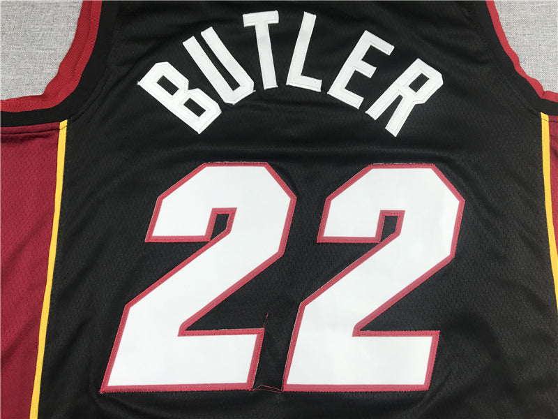 Men's Miami Heat Jimmy Butler #22 Black 2022/23 Swingman Jersey1 - Icon Edition
