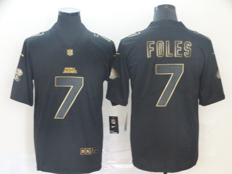 Men's Jacksonville Jaguars #7 Nick Foles Black Game Jersey1