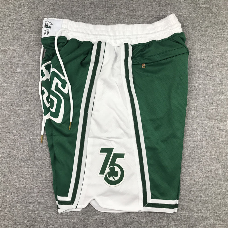 Men's Boston Celtics Green/White City Edition Basketball Shorts1