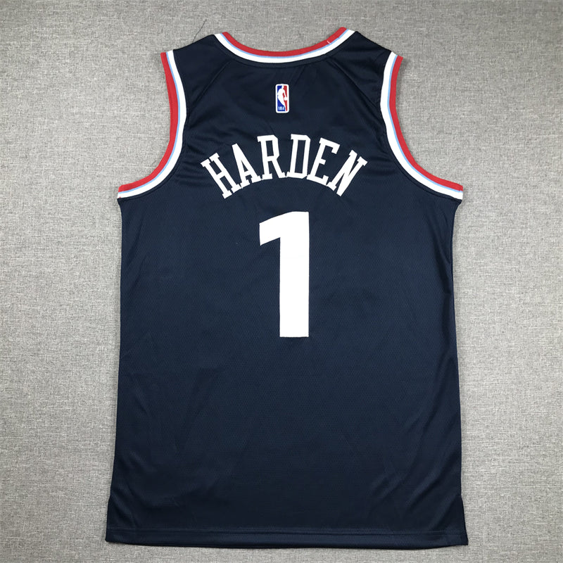 Men's LA Clippers James Harden #1 Navy Swingman Player Jersey1