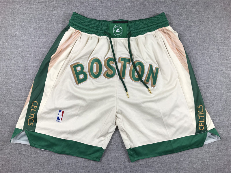 Men's Boston Celtics White 2023/24 Pocket Shorts1 City Edition