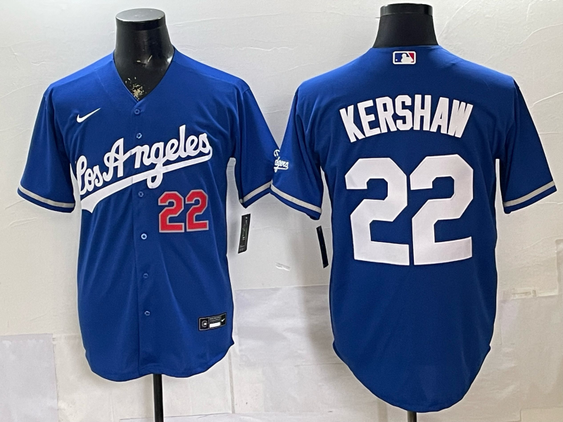 Men's Los Angeles Dodgers Clayton Kershaw #22 Royal Alternate Replica Jersey