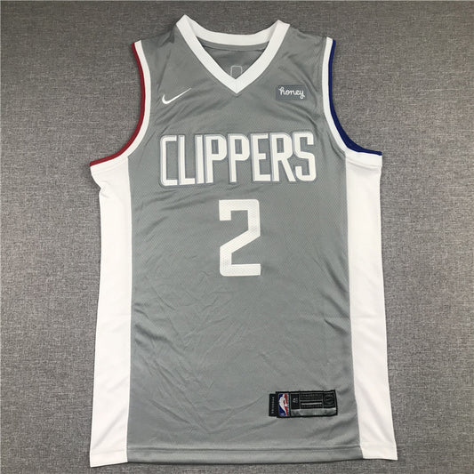 Men's LA Clippers Kawhi Leonard Gray 2020/21 Swingman Jersey1 - Earned Edition