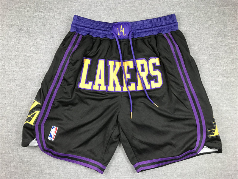 Men's Los Angeles Lakers Black 2023/24 Pocket Shorts1 City Edition