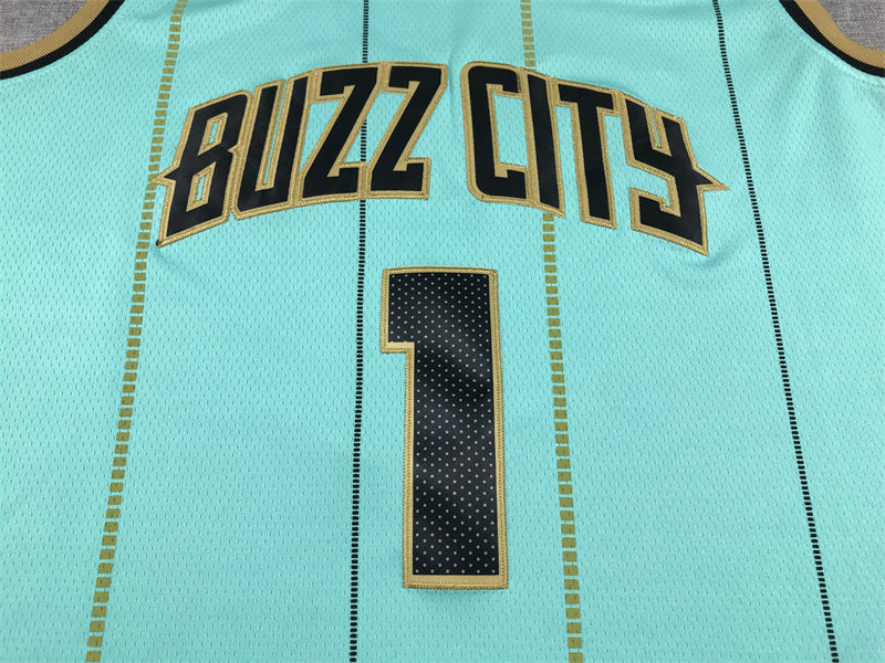 Men's Charlotte Hornets LaMelo Ball #1 Light Green 2022/23 Swingman jersey1