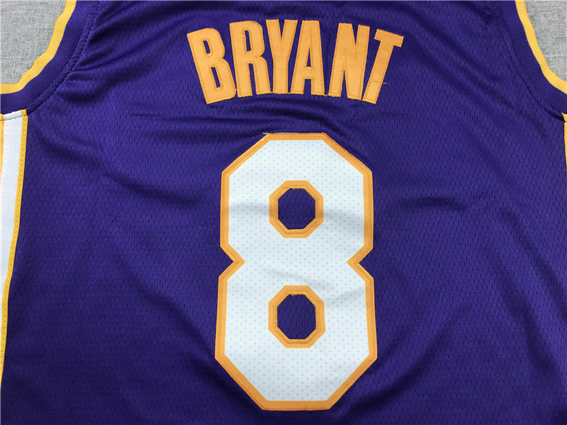 Men's Los Angeles Lakers Kobe Bryant Purple #8 Swingman Player Jersey1