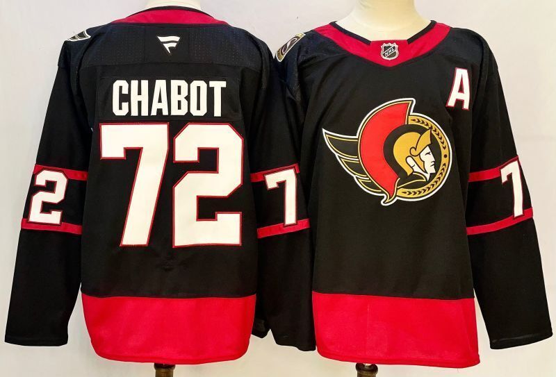 Thomas Chabot #72 Ottawa Senators Black Home Breakaway Jersey - JerseysFreak