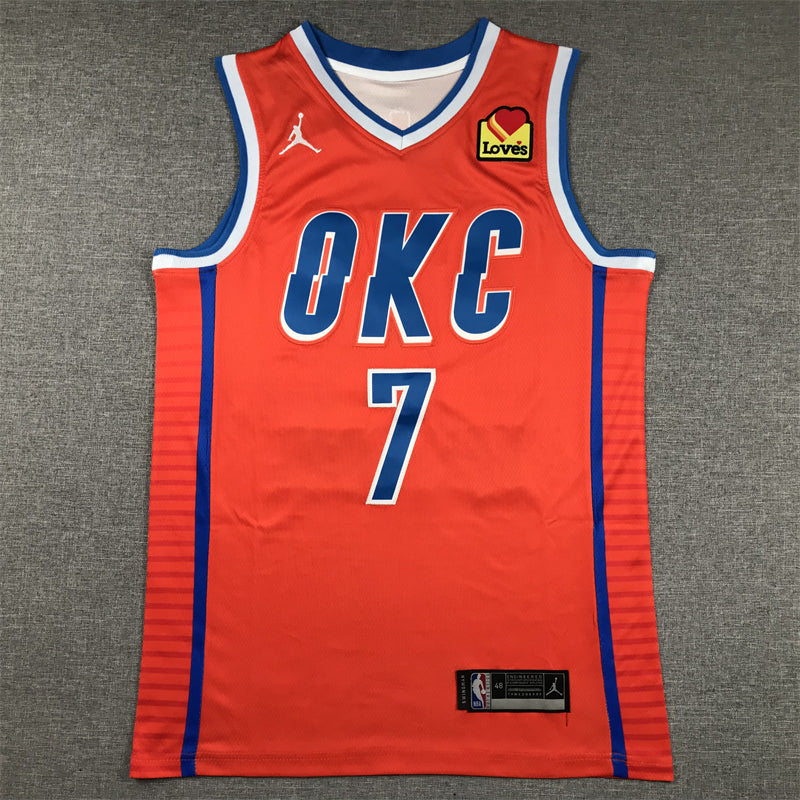 Men's Oklahoma City Thunder Chet Holmgren #7 Orange 2022/23 Swingman Jersey1 - Statement Edition