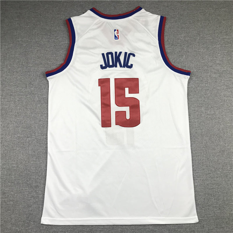 Men's Denver Nuggets Nikola Jokic #15 White Swingman Jersey1 - Reward version