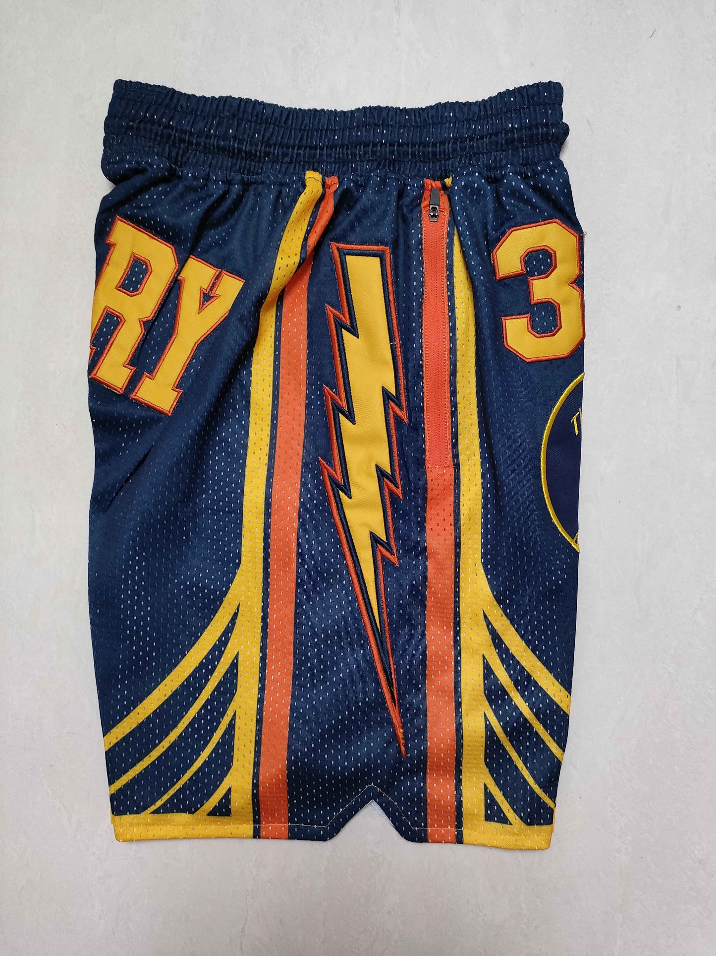 Men's Golden State Warriors Pocket Dark Blue Basketball Shorts1