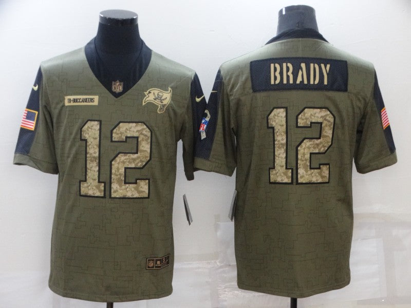 Men's Tampa Bay Buccaneers Tom Brady #12 Brown Game Jersey1