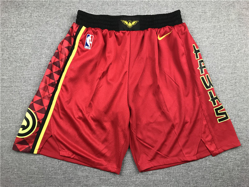 Men's Atlanta Hawks Red Basketball Retro Shorts1