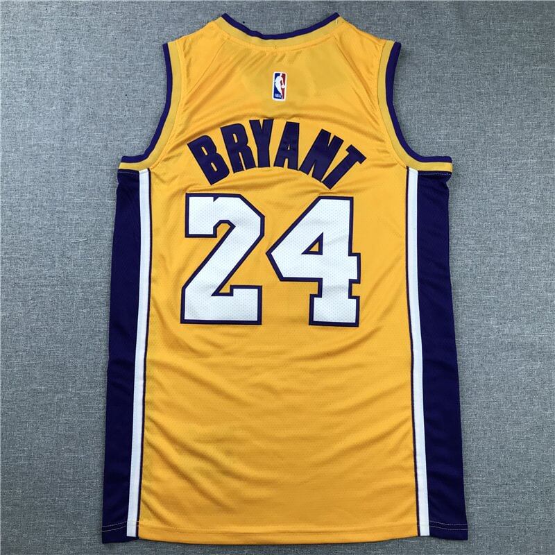 Kobe Bryant #24 Los Angeles Lakers Yellow Retired Edition Jersey