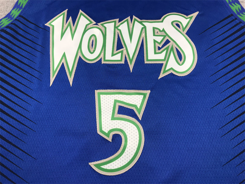 Men's Minnesota Timberwolves Anthony Edwards #5 Blue Swingman Jersey1 - City Edition