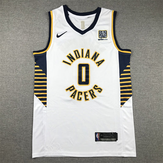 Men's Indiana Pacers Tyrese Haliburton #0 White Swingman Jersey1 - Association Edition