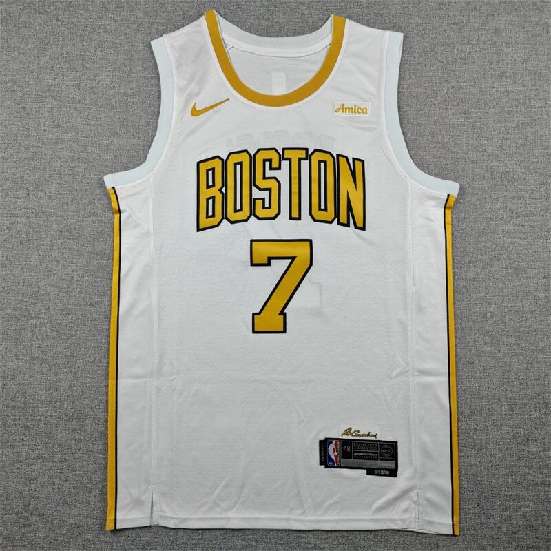 Jaylen Brown #7 Boston Celtics White 2025/26 City Edition Swingman Jersey
