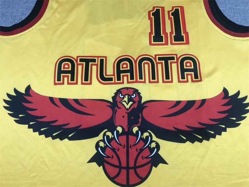 Men's Atlanta Hawks Trae Young Yellow 2021/22 Swingman Jersey1 - City Edition