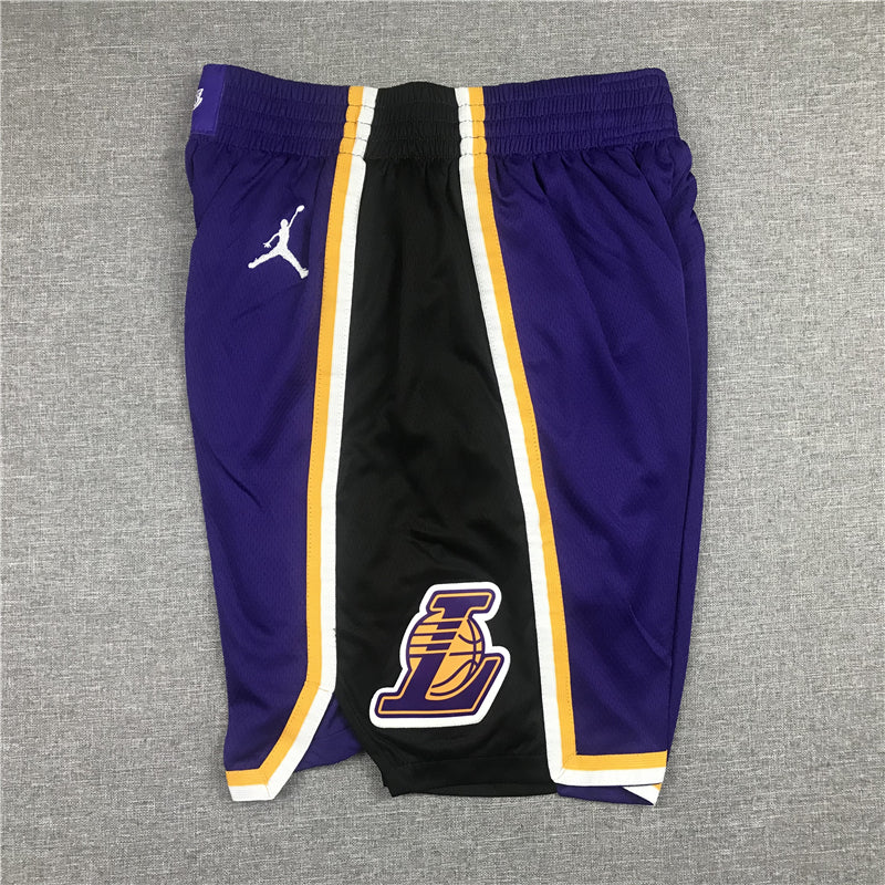 Men's Los Angeles Lakers Purple Hardwood Classics Basketball Shorts1