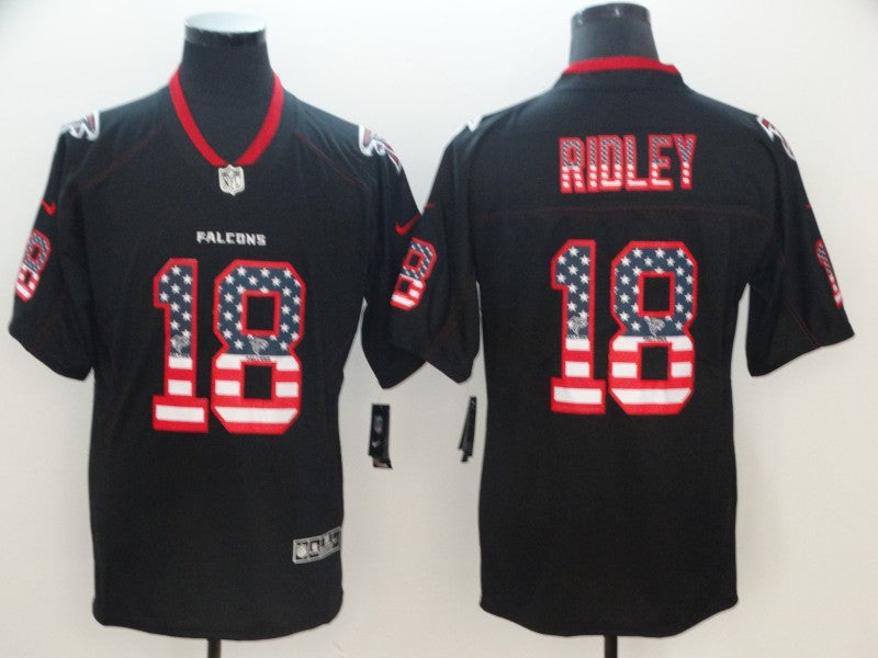 Men's Atlanta Falcons Calvin Ridley #18 Black Alternate Game Jersey1