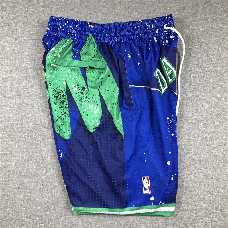 Men's Dallas Mavericks Blue Swingman Pocket Shorts1