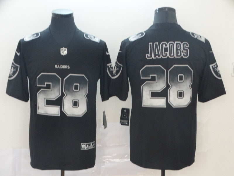 Men's Las Vegas Raiders #28 Josh Jacobs Black Authentic Game Jersey1