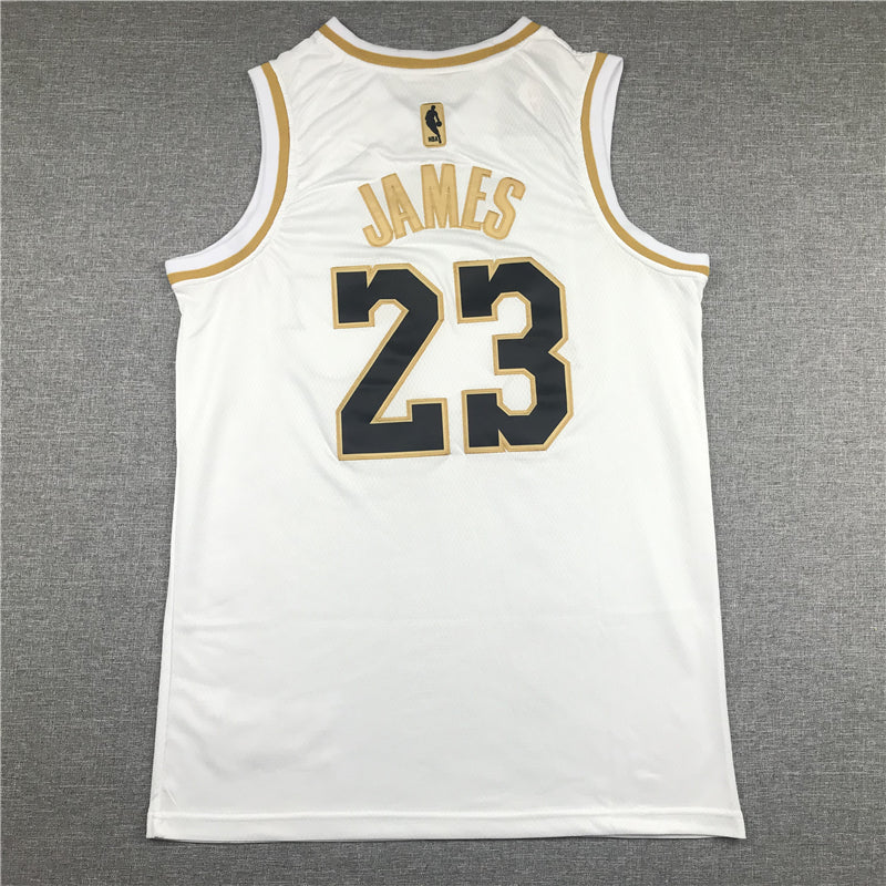 Men's Los Angeles Lakers LeBron James #23 White Swingman Jersey1